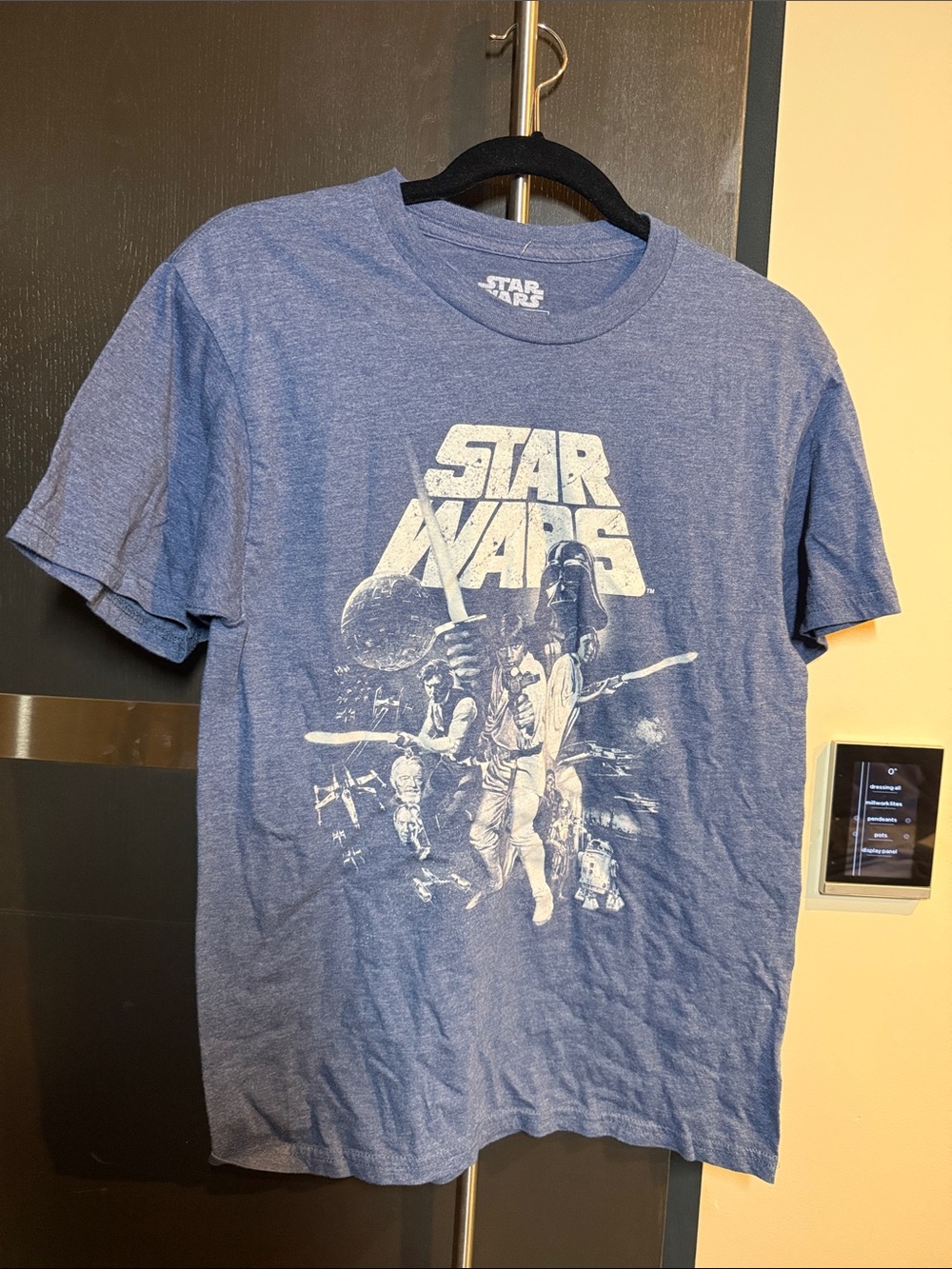 Star Wars Men’s Heather Blue Movie Poster Graphic Tee